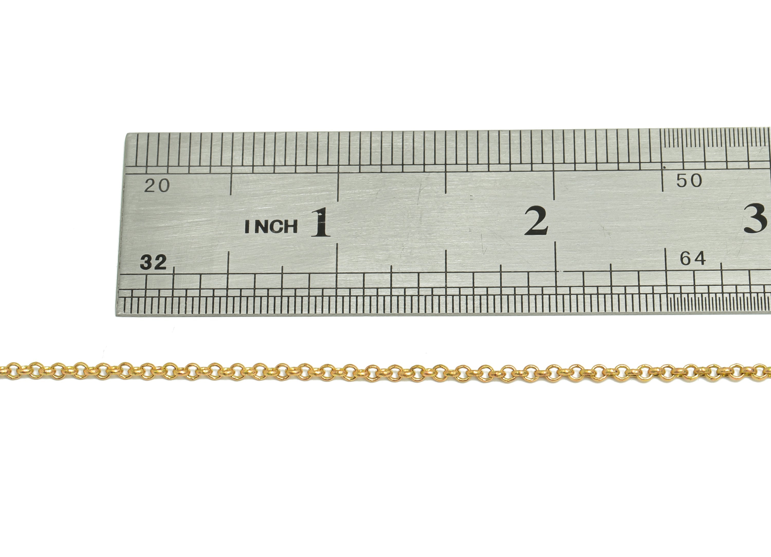2.0 Finished Rolo Chain - 42+6cm Rolo Chain - Raw Brass Rolo Chain Necklace - Brass Finished Rolo Chain Necklace - CC1254 - DOMEDBAZAAR