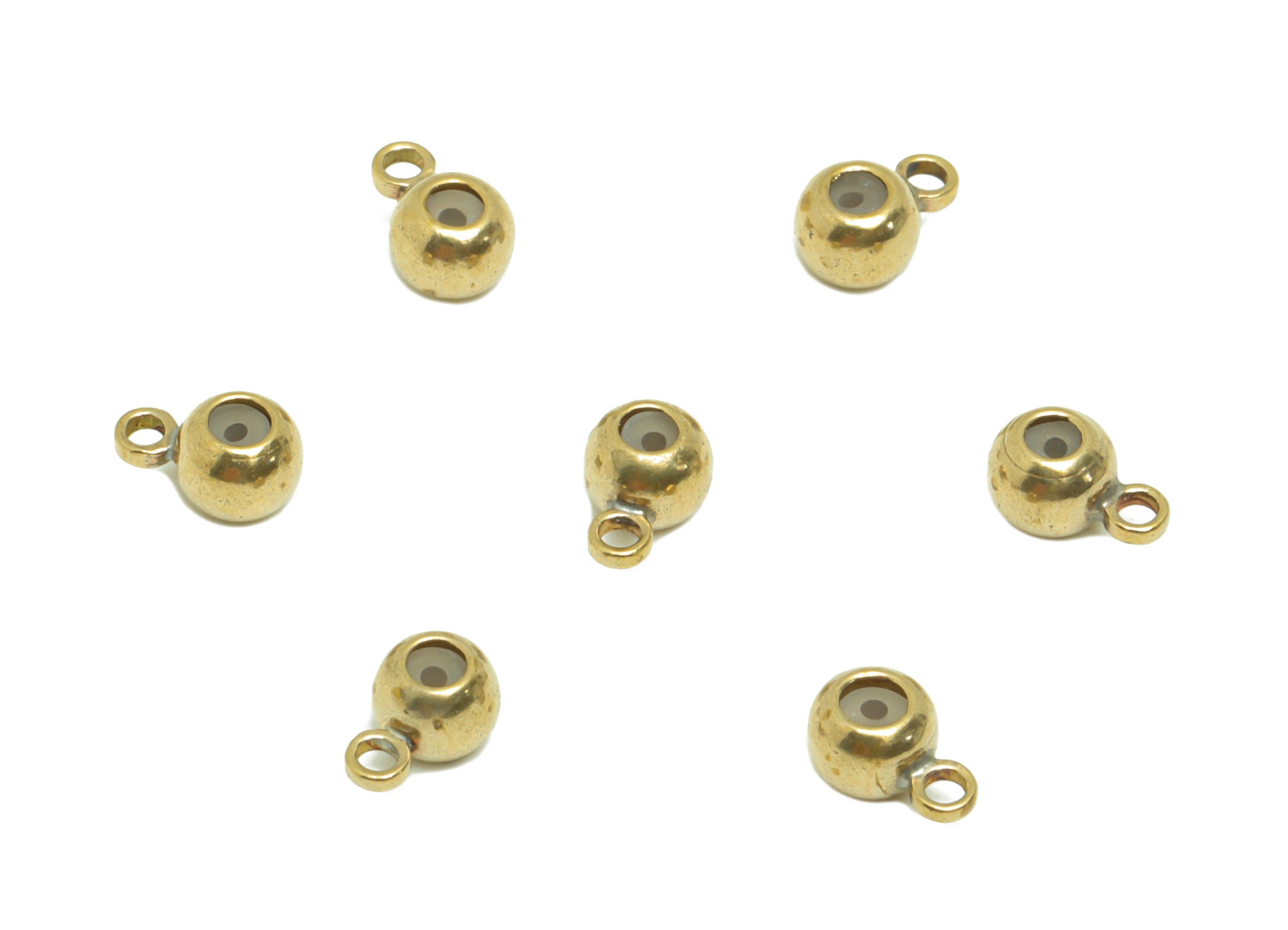 Rubber Earring Back with Loop - Brass Rubber Earring Stopper Nuts - Rubber Earring Findings - Silica Gel Post Back - 5x3x2mm- PP9242 - DOMEDBAZAAR