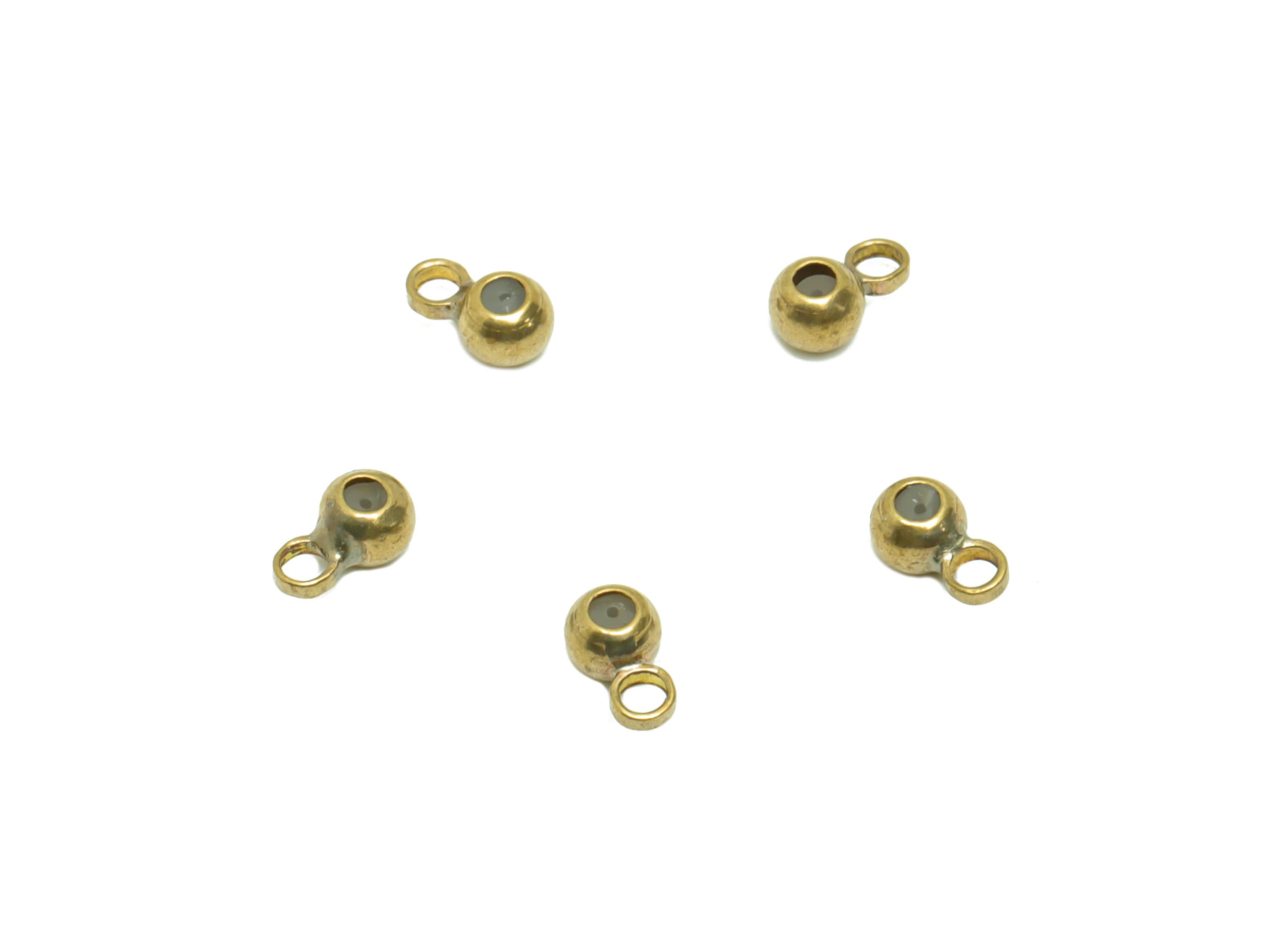 Rubber Earring Back with Loop - Brass Rubber Earring Stopper Nuts - Rubber Earring Findings - Silica Gel Post Back - 4x2x2mm- PP9241 - DOMEDBAZAAR