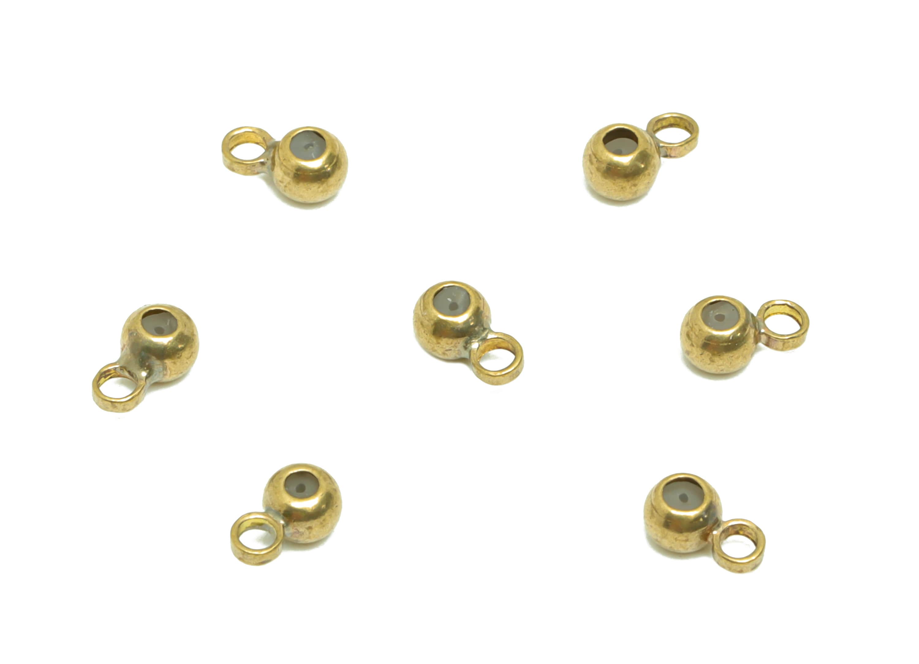 Rubber Earring Back with Loop - Brass Rubber Earring Stopper Nuts - Rubber Earring Findings - Silica Gel Post Back - 4x2x2mm- PP9241 - DOMEDBAZAAR