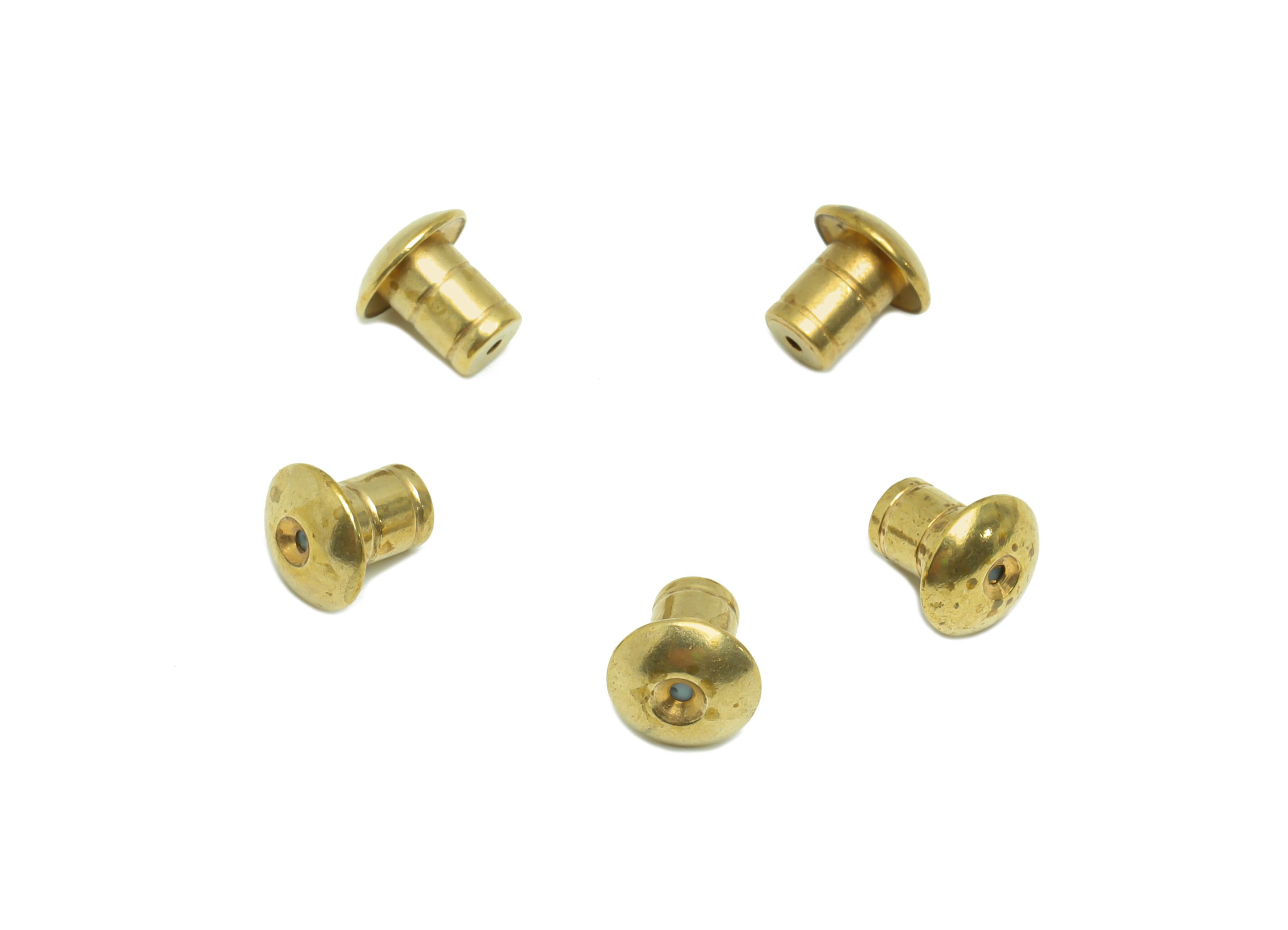7*7 Silica Gel Rubber Earring Back - Brass Rubber Earring Stopper Nuts - Button Rubber Earring - Post Back - Earring Back - 6x6x6mm- PP9247 - DOMEDBAZAAR