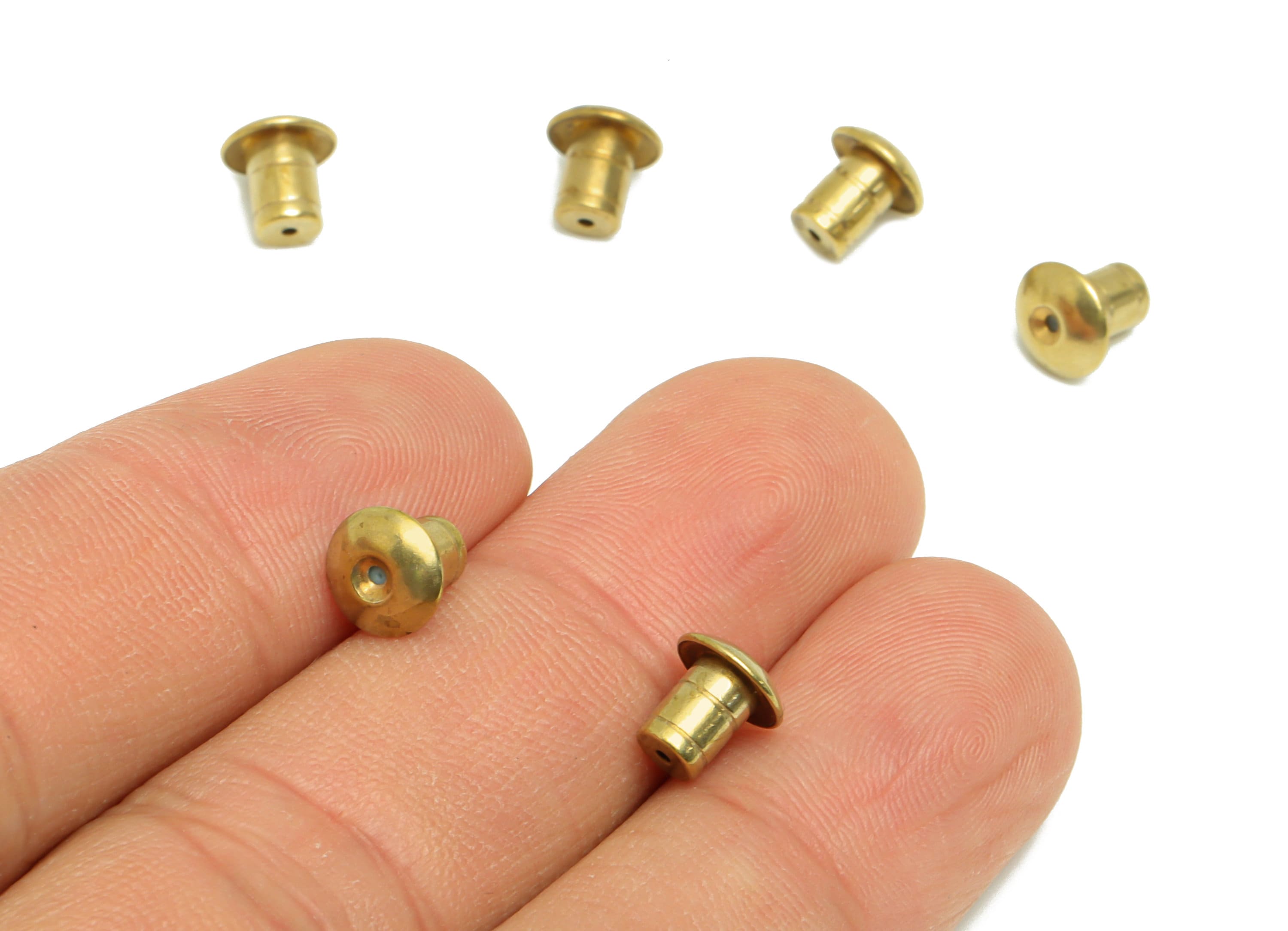 7*7 Silica Gel Rubber Earring Back - Brass Rubber Earring Stopper Nuts - Button Rubber Earring - Post Back - Earring Back - 6x6x6mm- PP9247 - DOMEDBAZAAR
