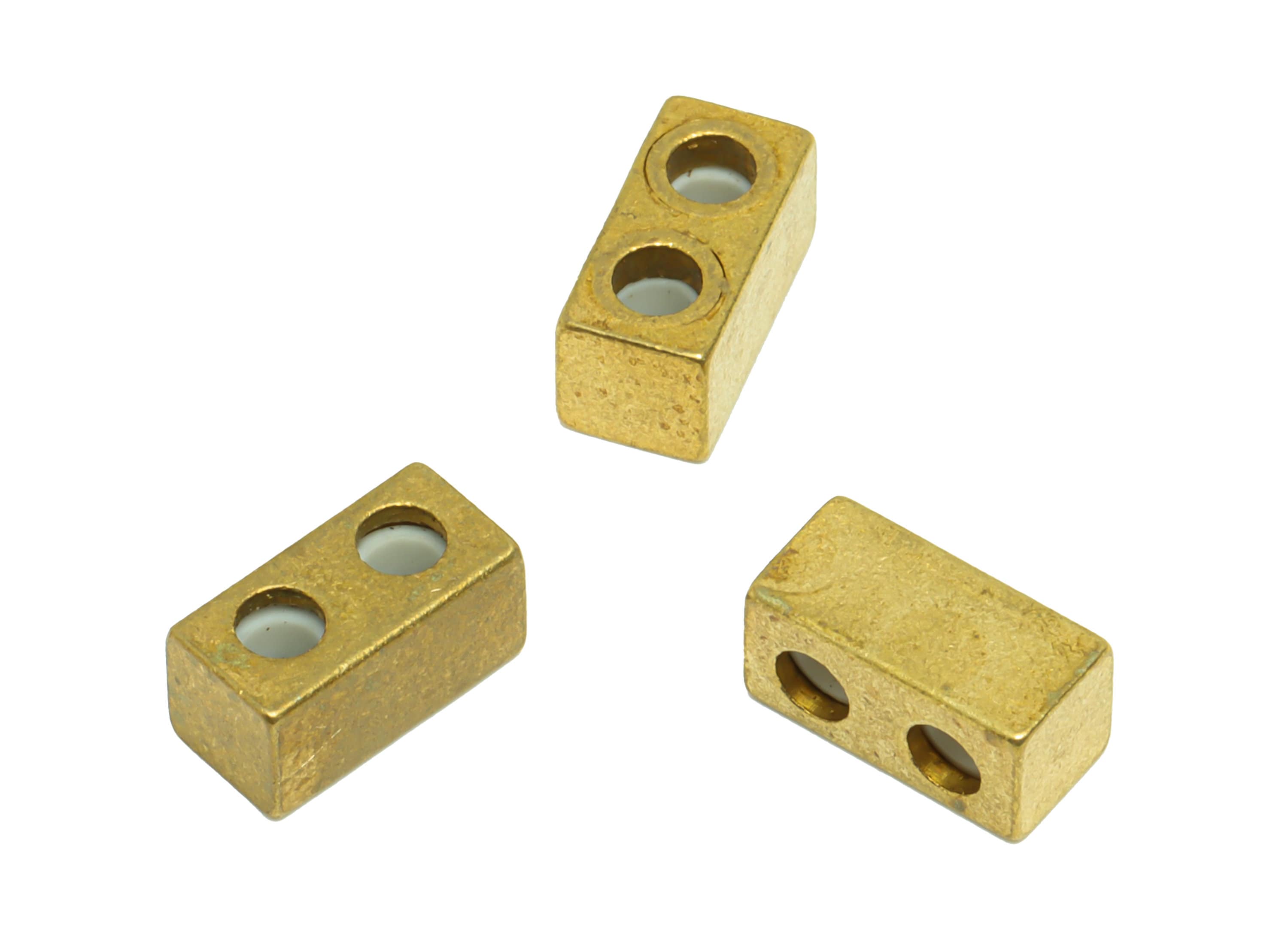 Brass Rectangle Cylinder Rubber - Sliding Beads Nuts - Rectangle Adjustable Stopper Beads - Sliding Beads Rubber - 10x4.85x4.88mm - PP9257 - DOMEDBAZAAR