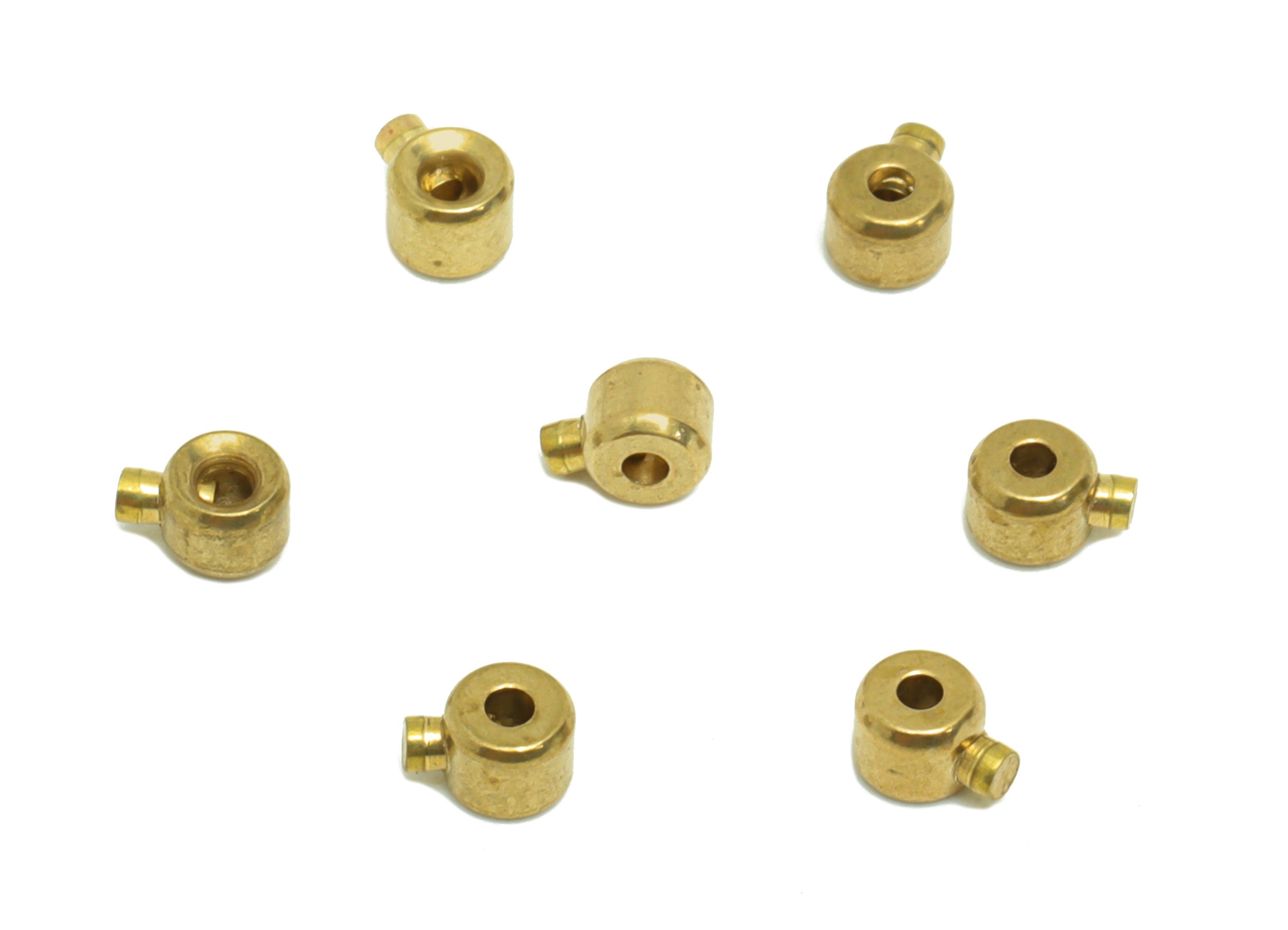 Brass Mini Round Rubber - Sliding Beads Nuts - Adjustable Stopper Beads - Sliding Beads Rubber - Chain Bracelet - 4.23x3.02x2.3mm - PP9258 - DOMEDBAZAAR