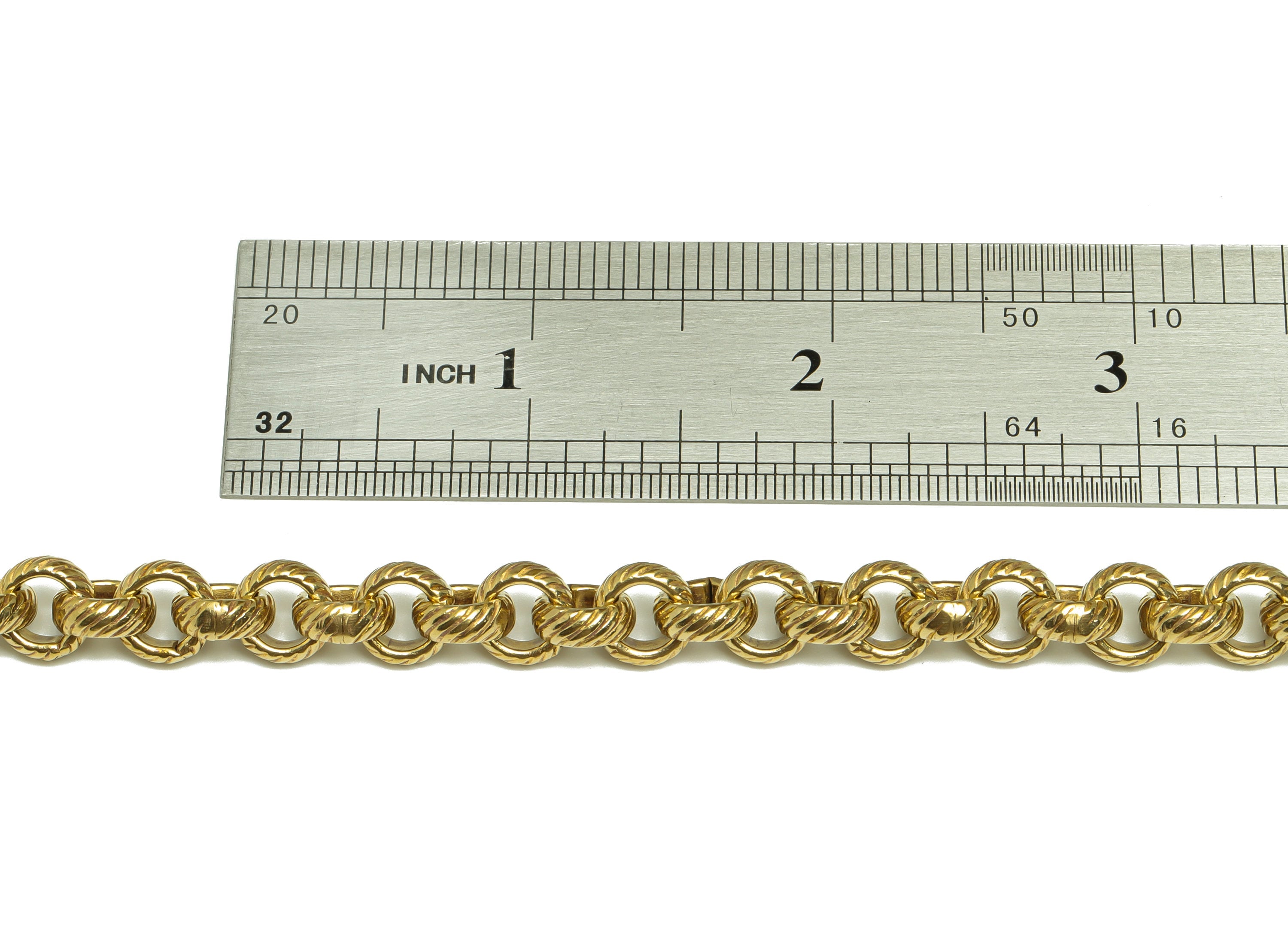 8,5mm Brass Rolo Chain - Textured Rolo Chain hammered Chain - Handmade Chain Textured Round Link Chain - CC1250 - DOMEDBAZAAR