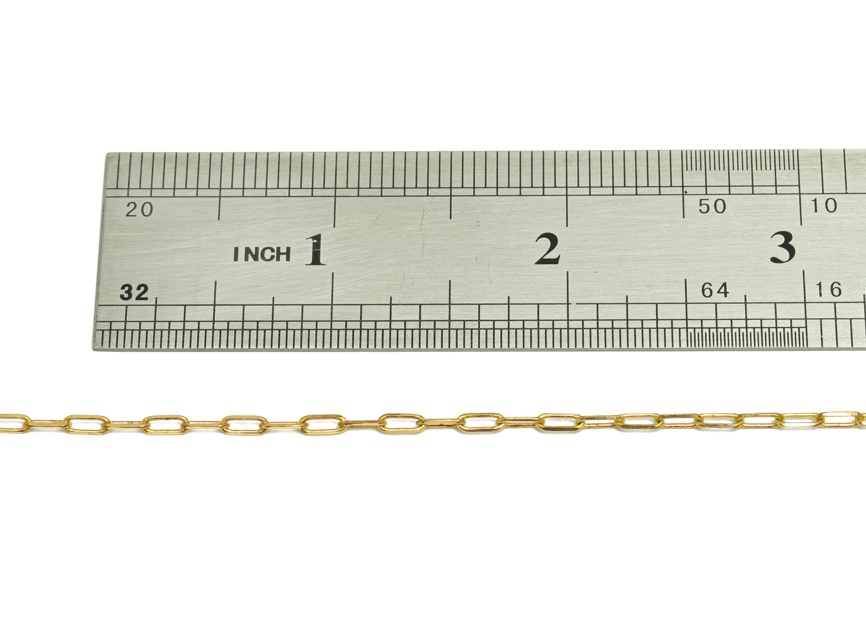 5.2mm Faceted Cable Chain - 0.26 Cable Chain- Raw Brass Faceted Cable Chain - Faceted Cable Link Chain - 5.24x2.1x0.54mm - CC1276 - DOMEDBAZAAR