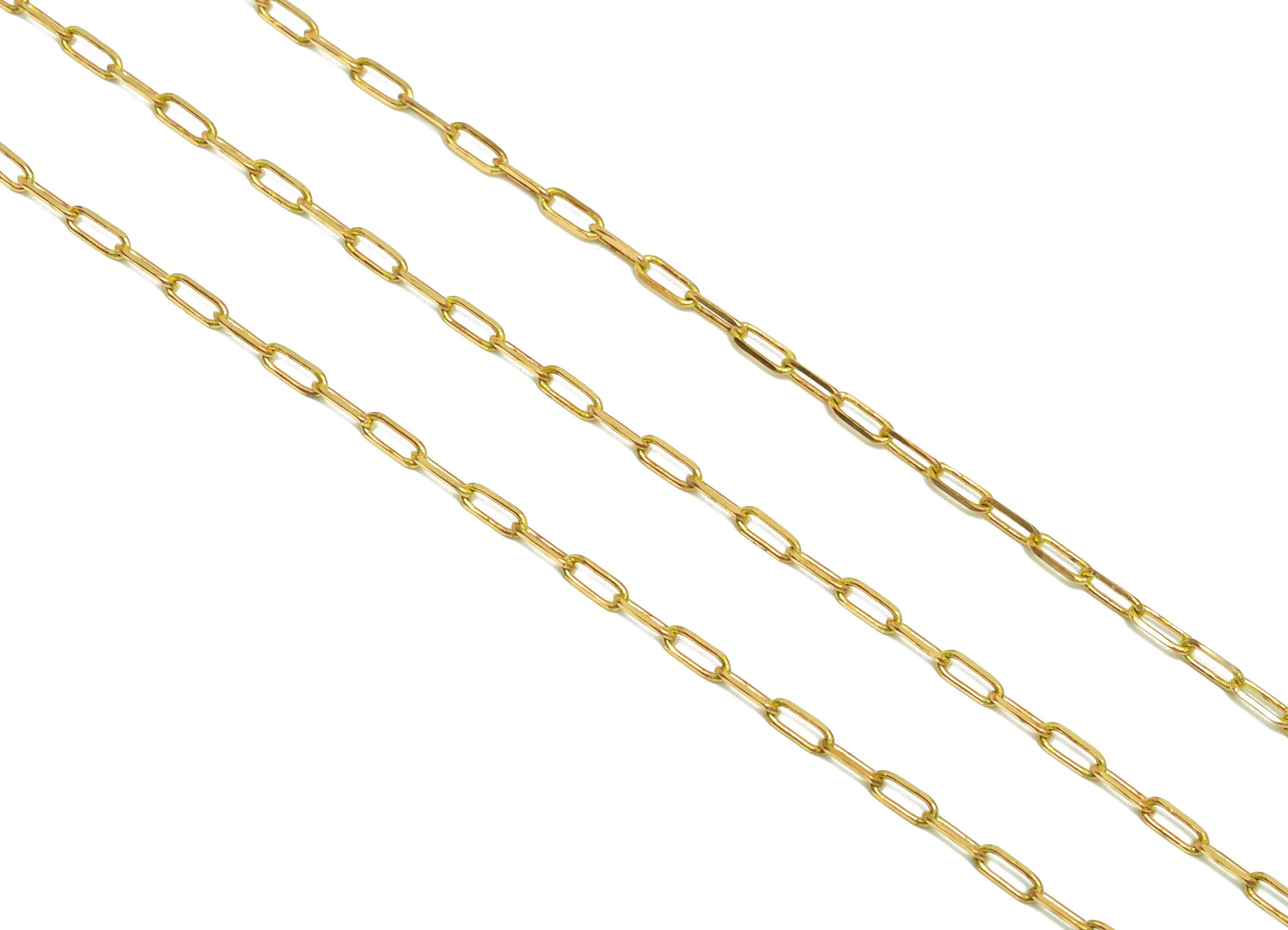 5.2mm Faceted Cable Chain - 0.26 Cable Chain- Raw Brass Faceted Cable Chain - Faceted Cable Link Chain - 5.24x2.1x0.54mm - CC1276 - DOMEDBAZAAR