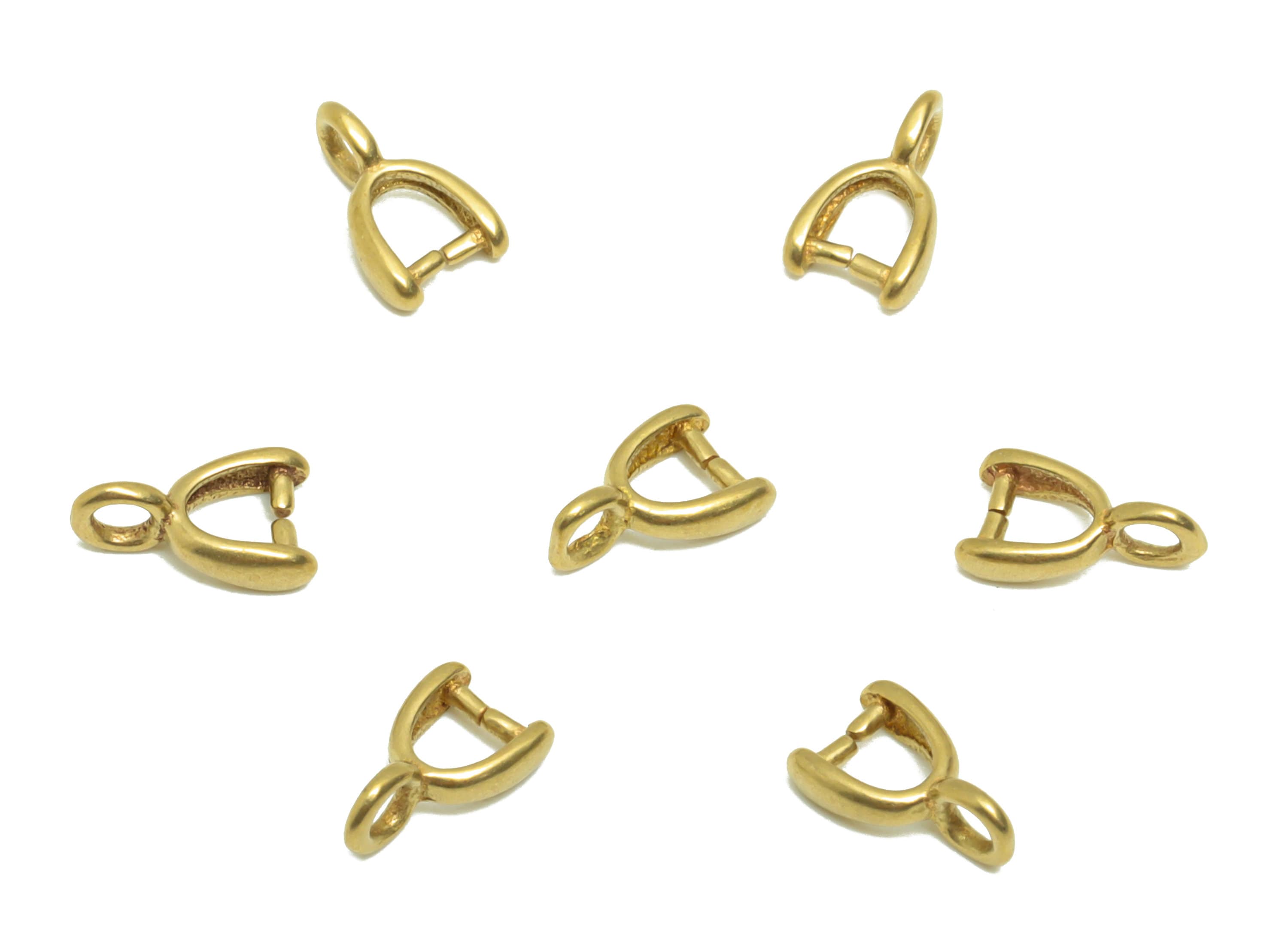 5*2 Necklace Connection Buckle - Brass Universal Buckle - Buckle Pendant - Brass Melon Seed Buckle - For Necklace - 7.2x4.5x1.76mm - PP9159 - DOMEDBAZAAR