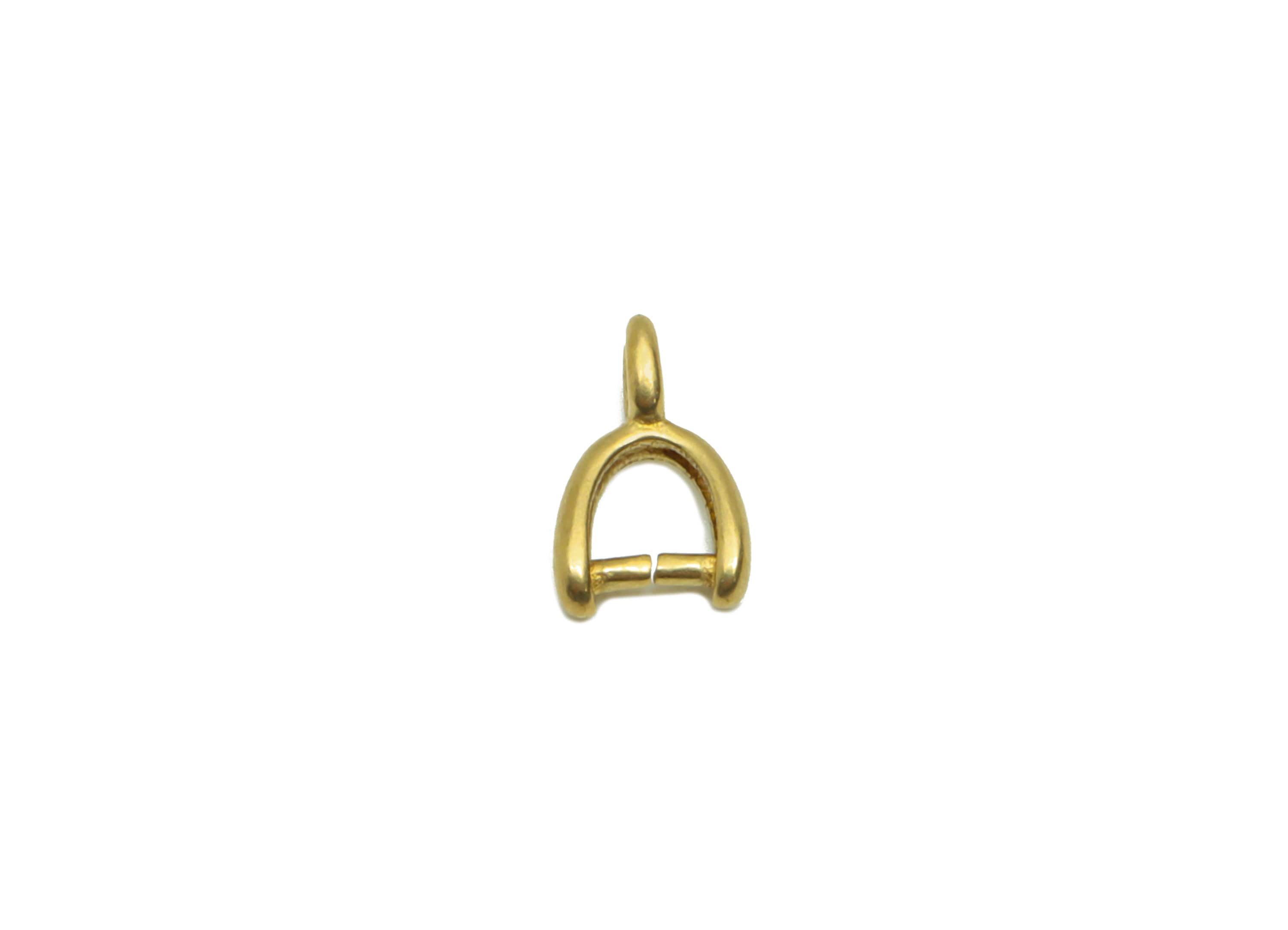5*2 Necklace Connection Buckle - Brass Universal Buckle - Buckle Pendant - Brass Melon Seed Buckle - For Necklace - 7.2x4.5x1.76mm - PP9159 - DOMEDBAZAAR