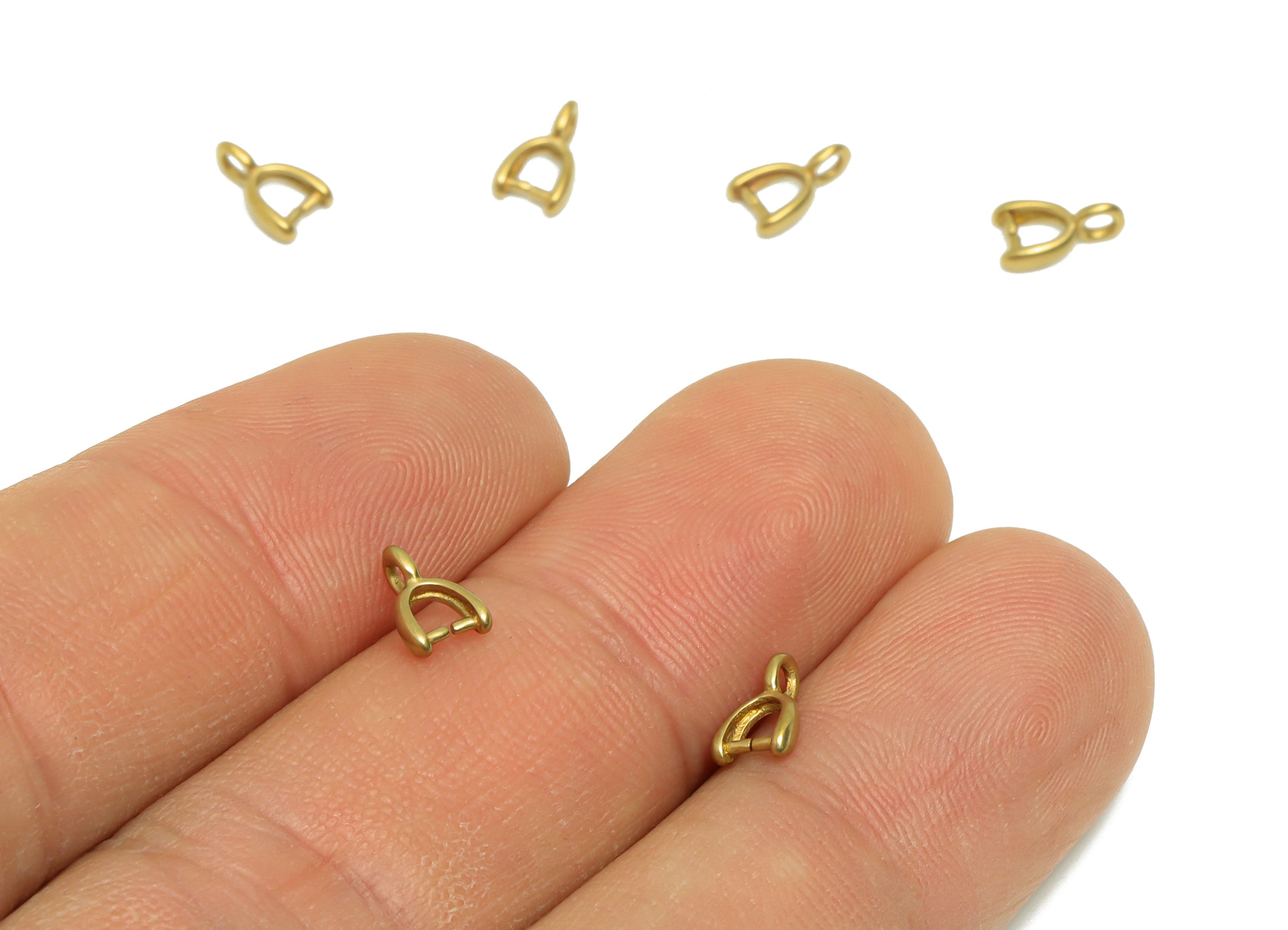 5*2 Necklace Connection Buckle - Brass Universal Buckle - Buckle Pendant - Brass Melon Seed Buckle - For Necklace - 7.2x4.5x1.76mm - PP9159 - DOMEDBAZAAR