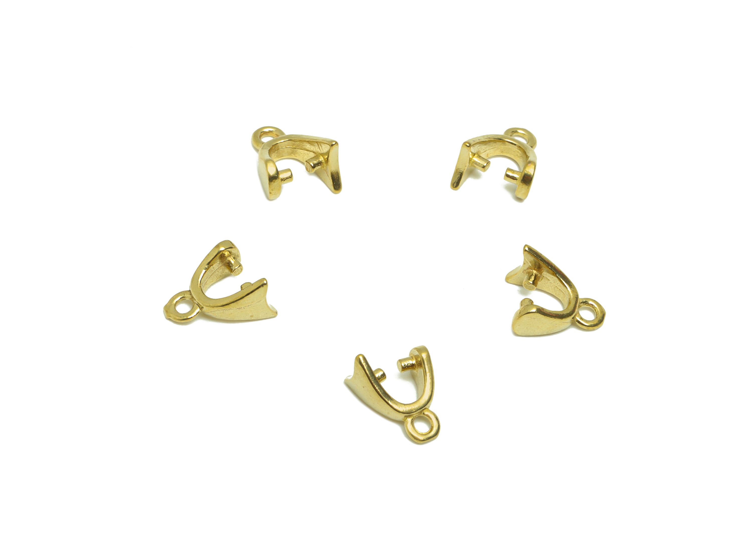 8*5.5 Necklace Connection Buckle - Brass Universal Buckle - Buckle Pendant - Brass Melon Seed Buckle - For Necklace - 8.36x6.93x1mm - PP9161 - DOMEDBAZAAR