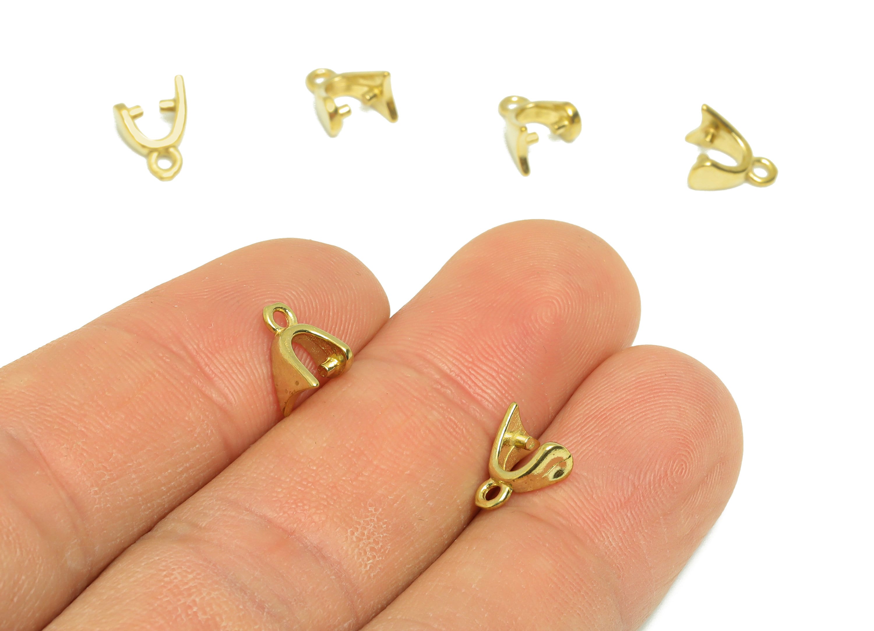 8*5.5 Necklace Connection Buckle - Brass Universal Buckle - Buckle Pendant - Brass Melon Seed Buckle - For Necklace - 8.36x6.93x1mm - PP9161 - DOMEDBAZAAR