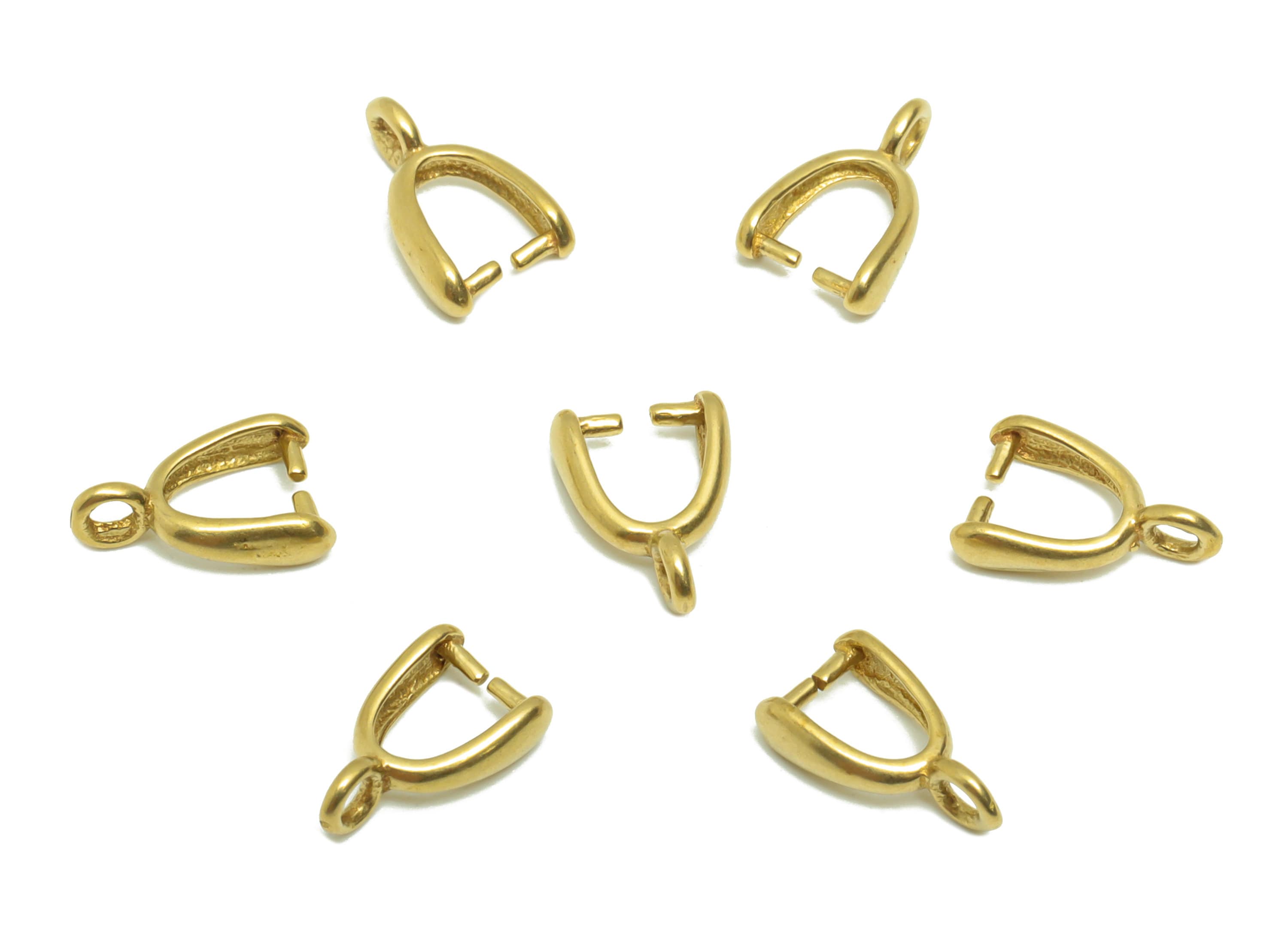7*2.5 Necklace Connection Buckle - Brass Universal Buckle - Buckle Pendant - Brass Melon Seed Buckle - For Necklace - 9.77x5.58x2mm - PP9157 - DOMEDBAZAAR