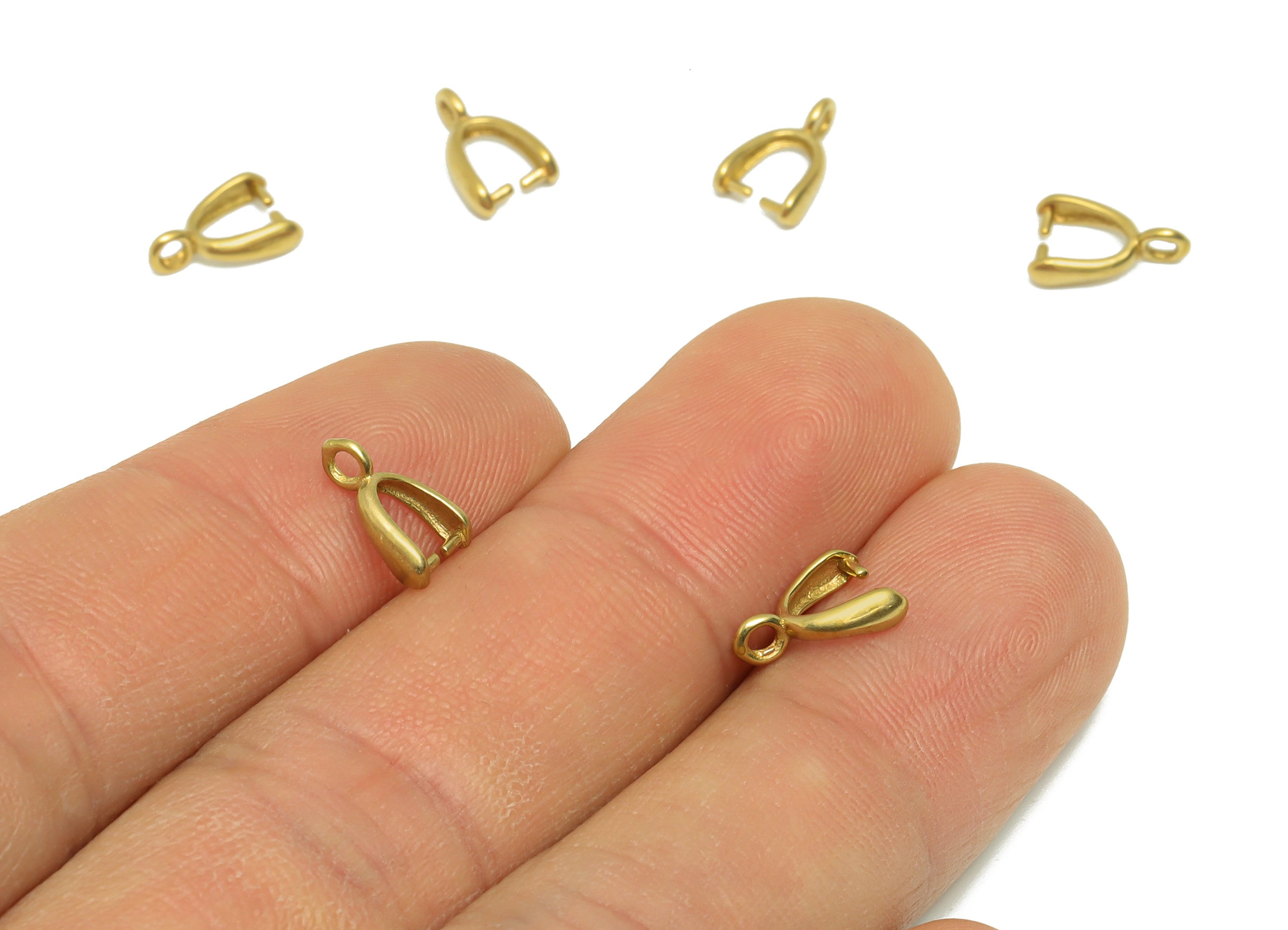 7*2.5 Necklace Connection Buckle - Brass Universal Buckle - Buckle Pendant - Brass Melon Seed Buckle - For Necklace - 9.77x5.58x2mm - PP9157 - DOMEDBAZAAR