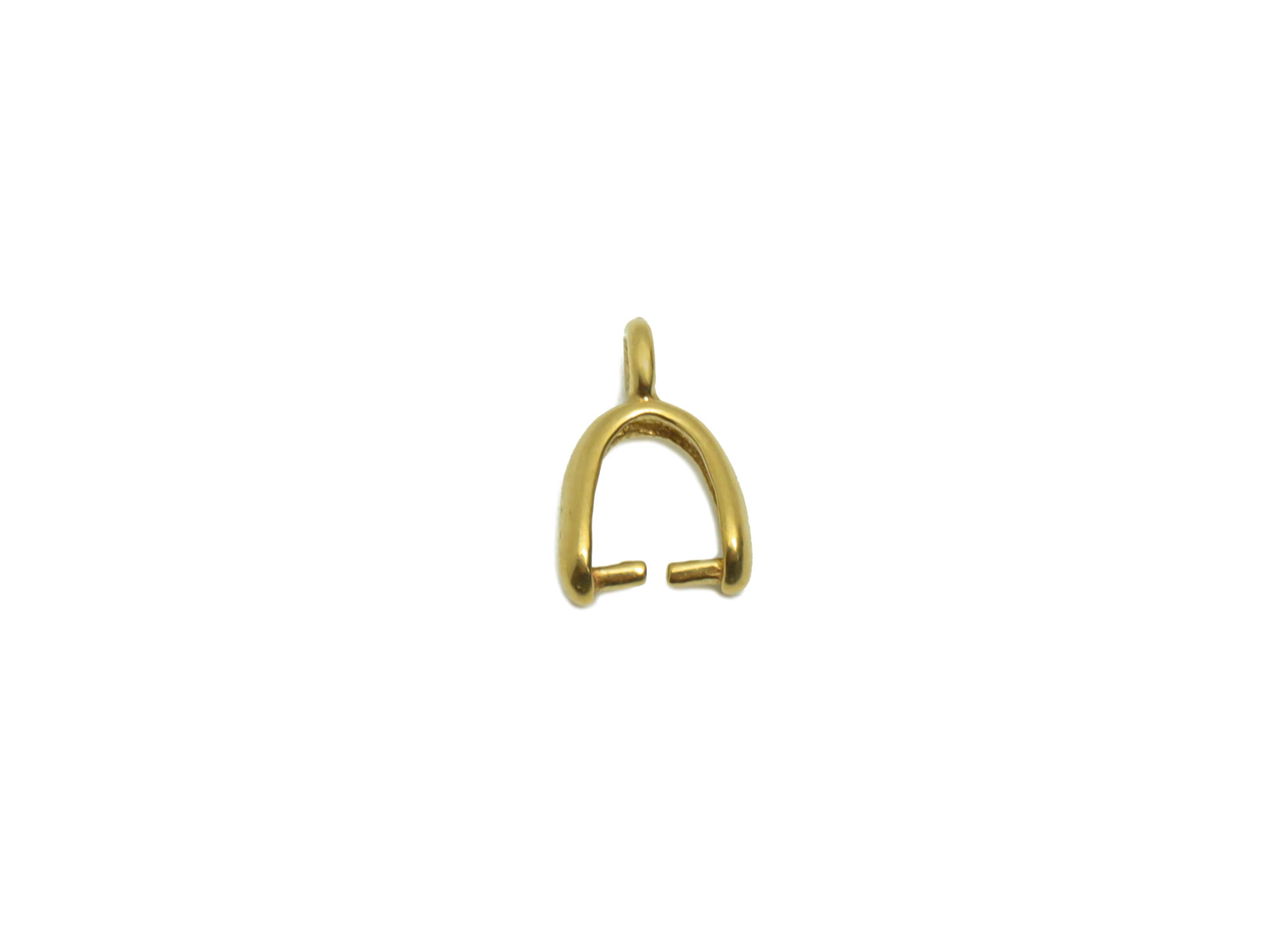 7*2.5 Necklace Connection Buckle - Brass Universal Buckle - Buckle Pendant - Brass Melon Seed Buckle - For Necklace - 9.77x5.58x2mm - PP9157 - DOMEDBAZAAR