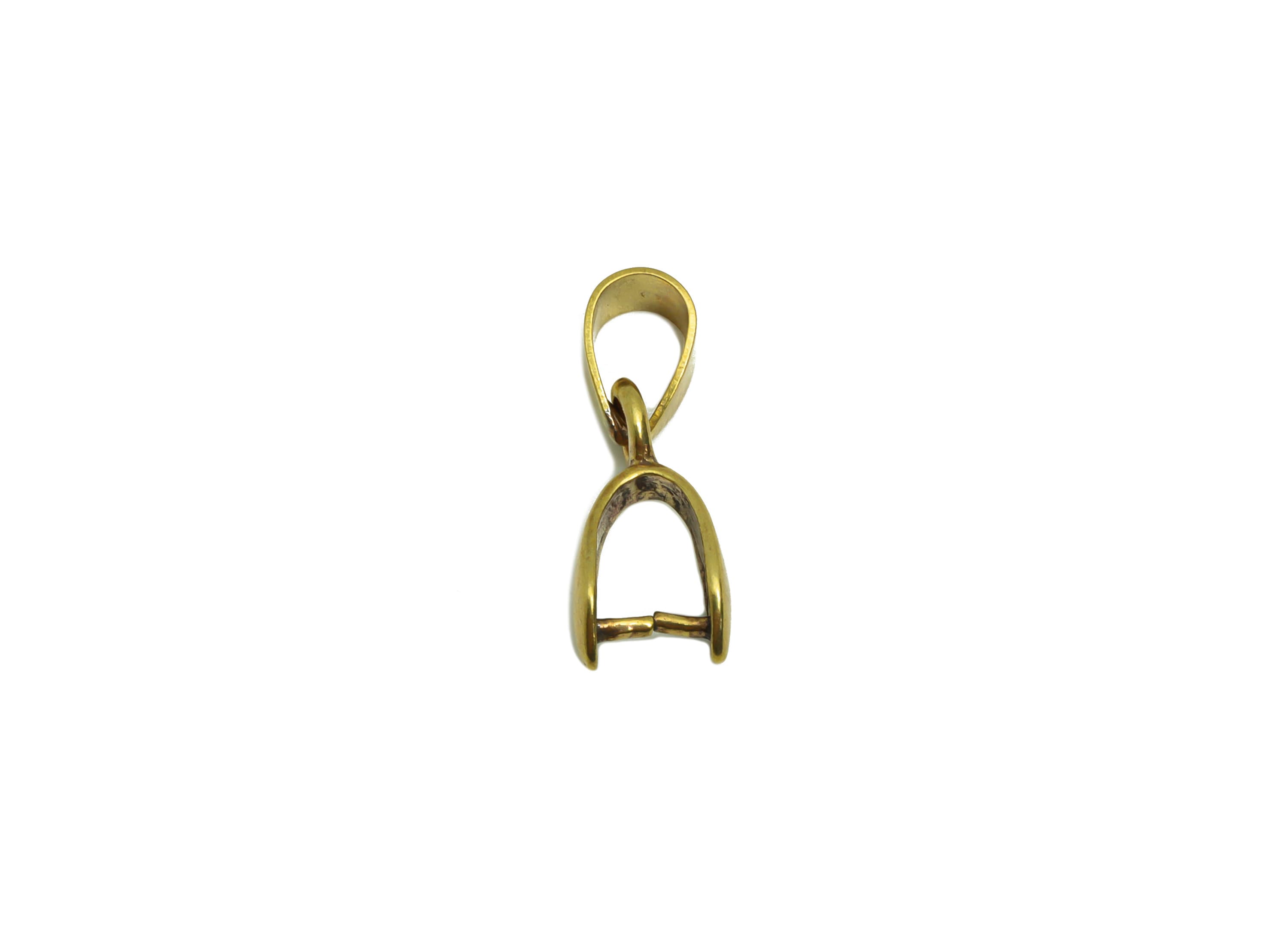 9*4 Necklace Connection Buckle - Brass Universal Buckle - Buckle Pendant - Brass Melon Seed Buckle - For Necklace - 18.42x8.22x1mm - PP9160 - DOMEDBAZAAR