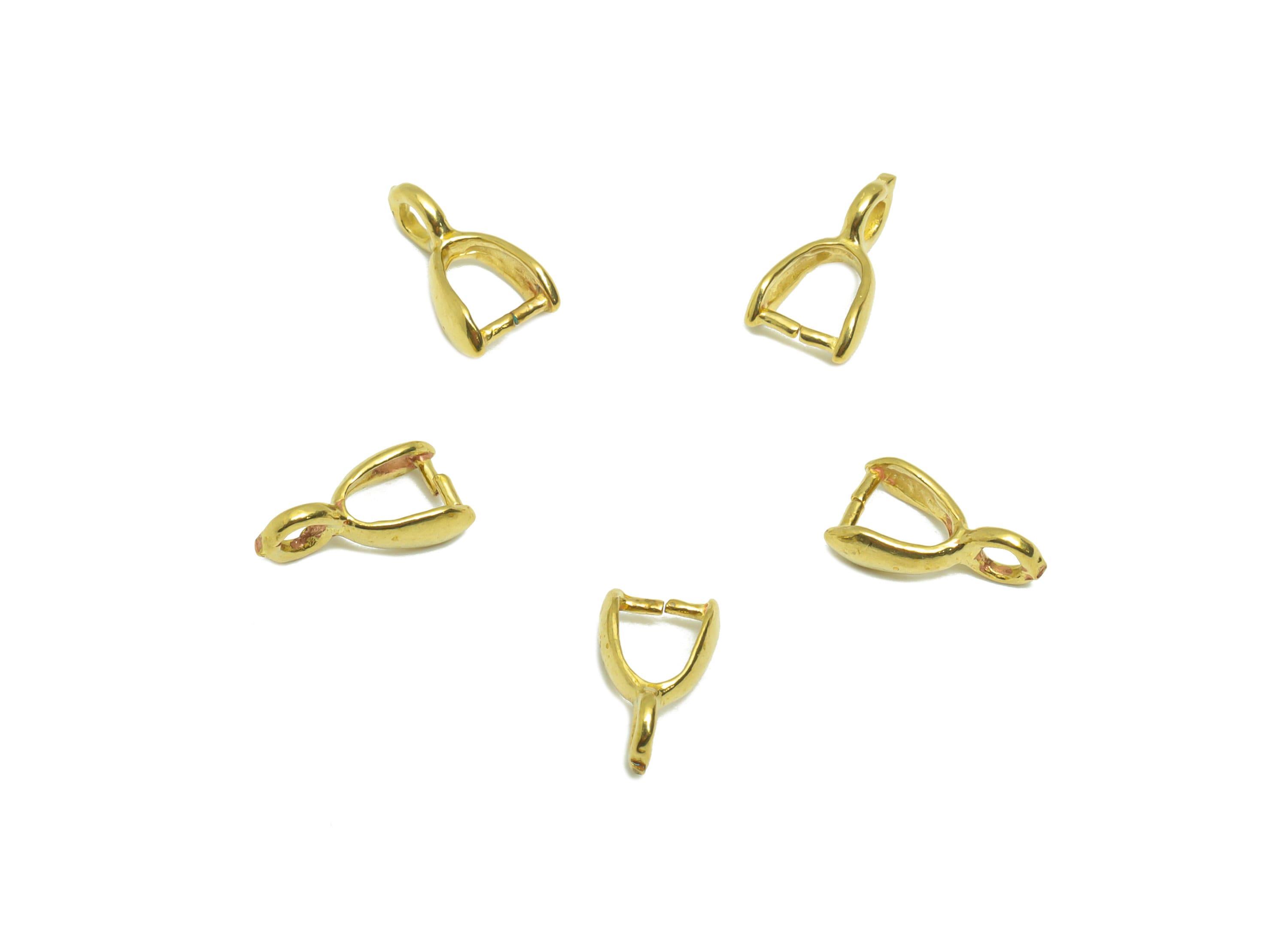 Necklace Connection Buckle - Brass Universal Buckle - Buckle Pendant - Brass Melon Seed Buckle - For Necklace - 9.73x5.79x2.4mm - PP9156 - DOMEDBAZAAR