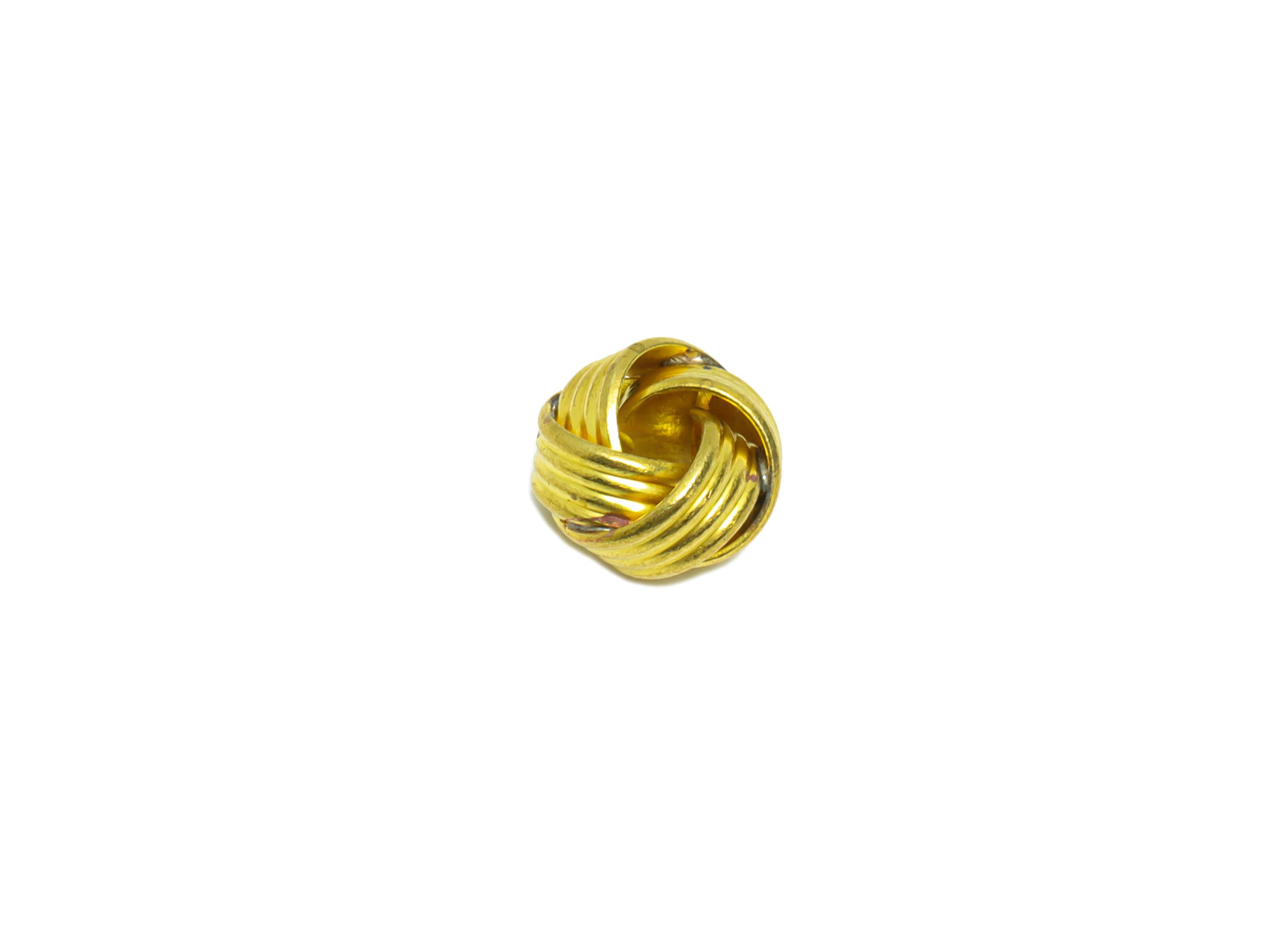 Brass Interwoven Earring Charm - Raw Brass Textured Ring Earring Charm - Cross Rings Bead Earring Charm - Bracelet Beads - 9x9x6mm - PP9383 - DOMEDBAZAAR