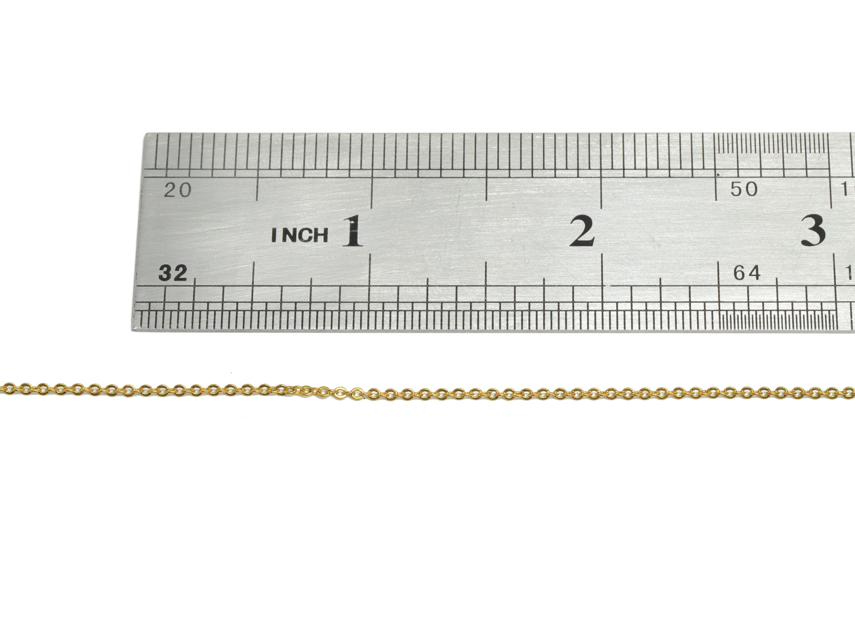 0.230 Finished Cable Chain - 43+6.5CM Flat Cable Chain - Raw Brass Chain Finished Necklace - Brass Flat Cable Necklace - CC1264 - DOMEDBAZAAR