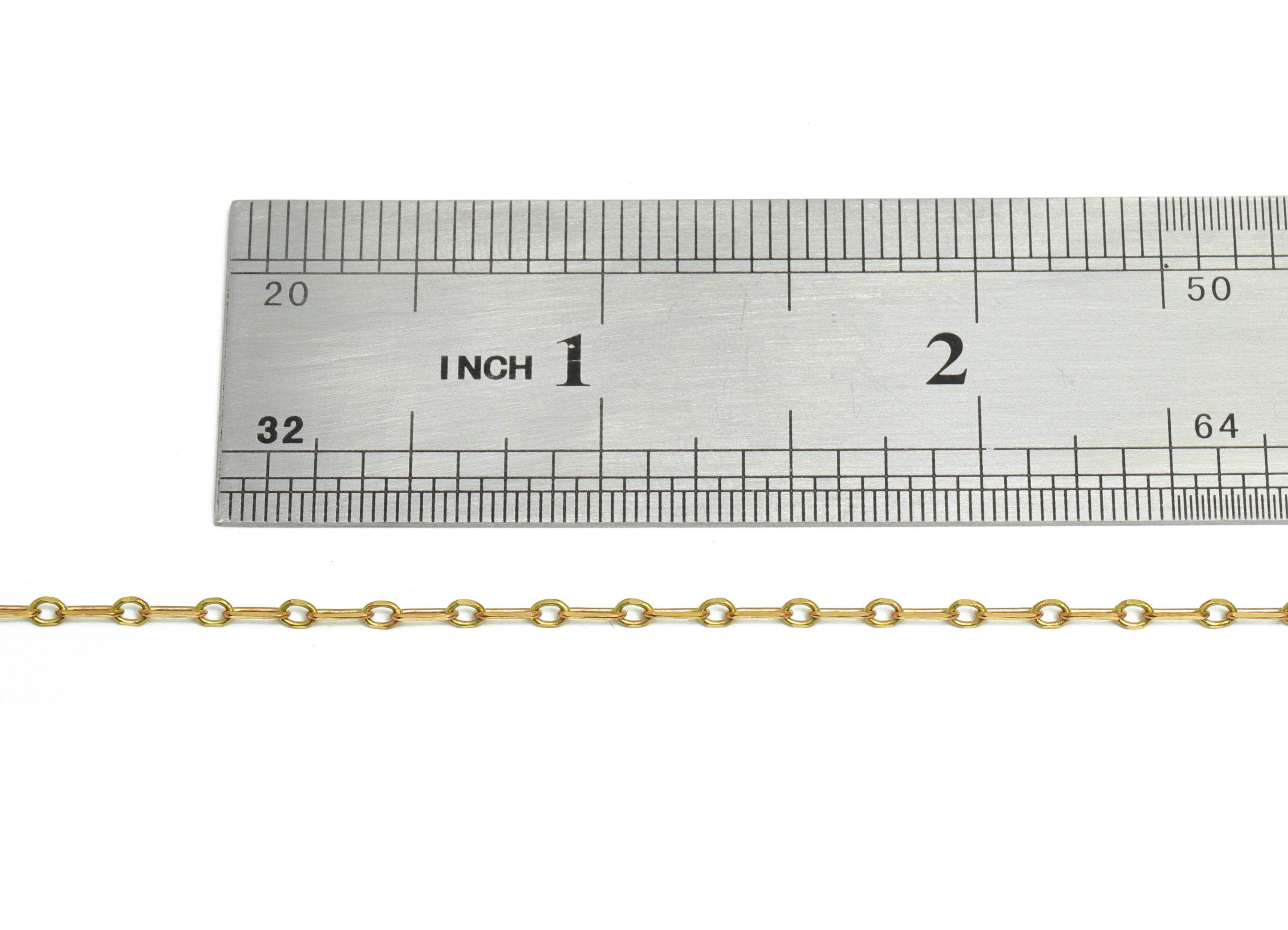 4.5mm Finished Cable Chain - 42+6CM Faceted Cable Chain - Raw Brass Chain Finished Cable - Finished Cable Chain Necklace - CC1269 - DOMEDBAZAAR