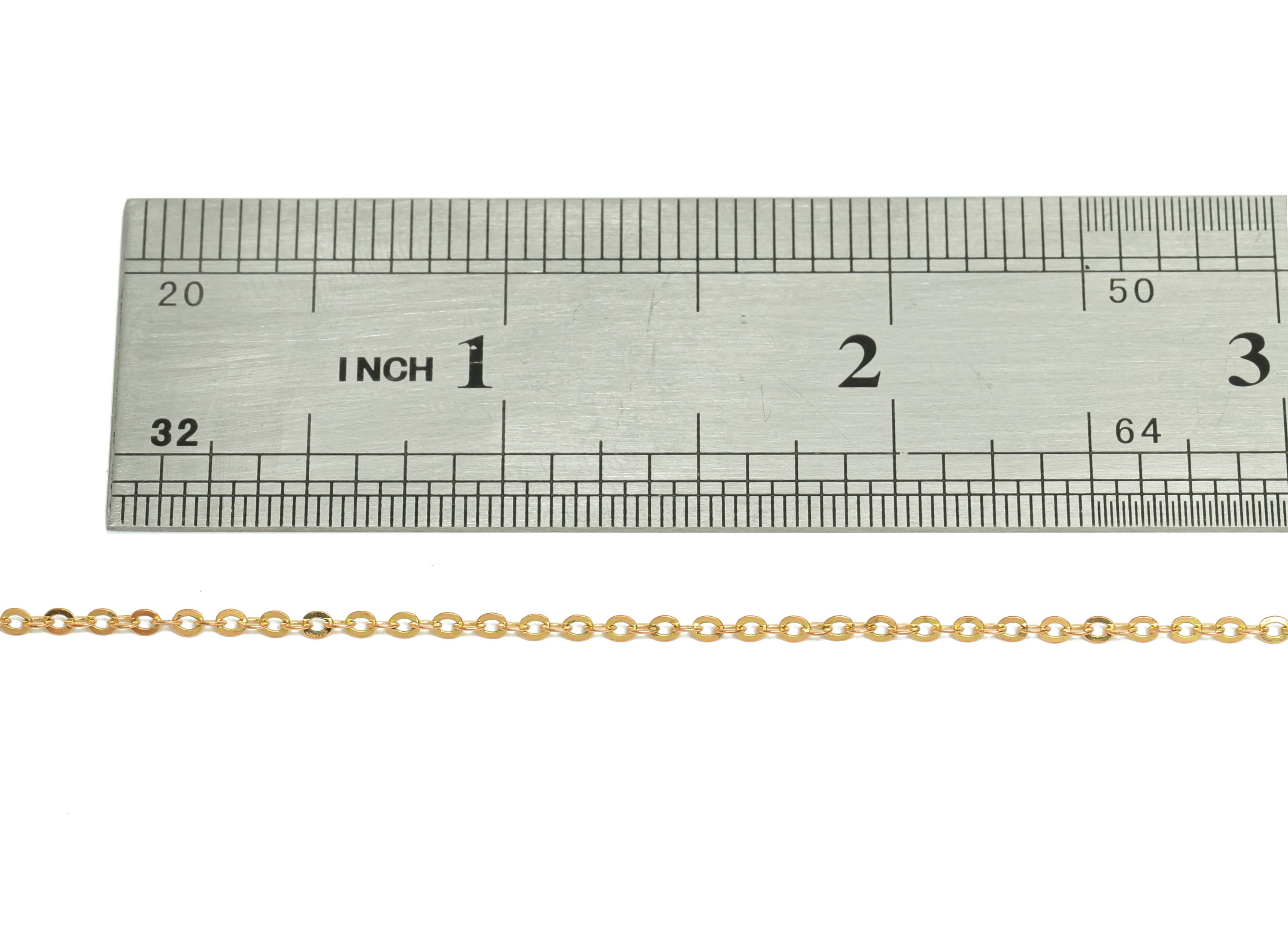 0.235 Finished Cable Chain - 42+6CM Flat Cable Chain - Raw Brass Curb Chain Necklace - Brass Finished Flat Cable Chain Necklace - CC1256 - DOMEDBAZAAR